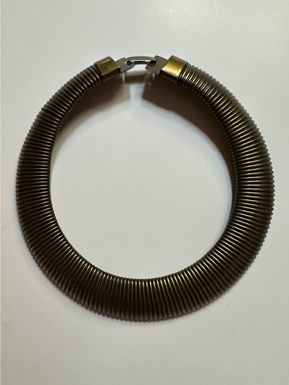 Vintage Brass Choker Statement Necklace Egyptian